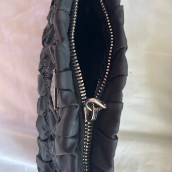 Prada Tessuto Gaufre Mini Bag - ruched- vintage and rare - Picture 7 of 8